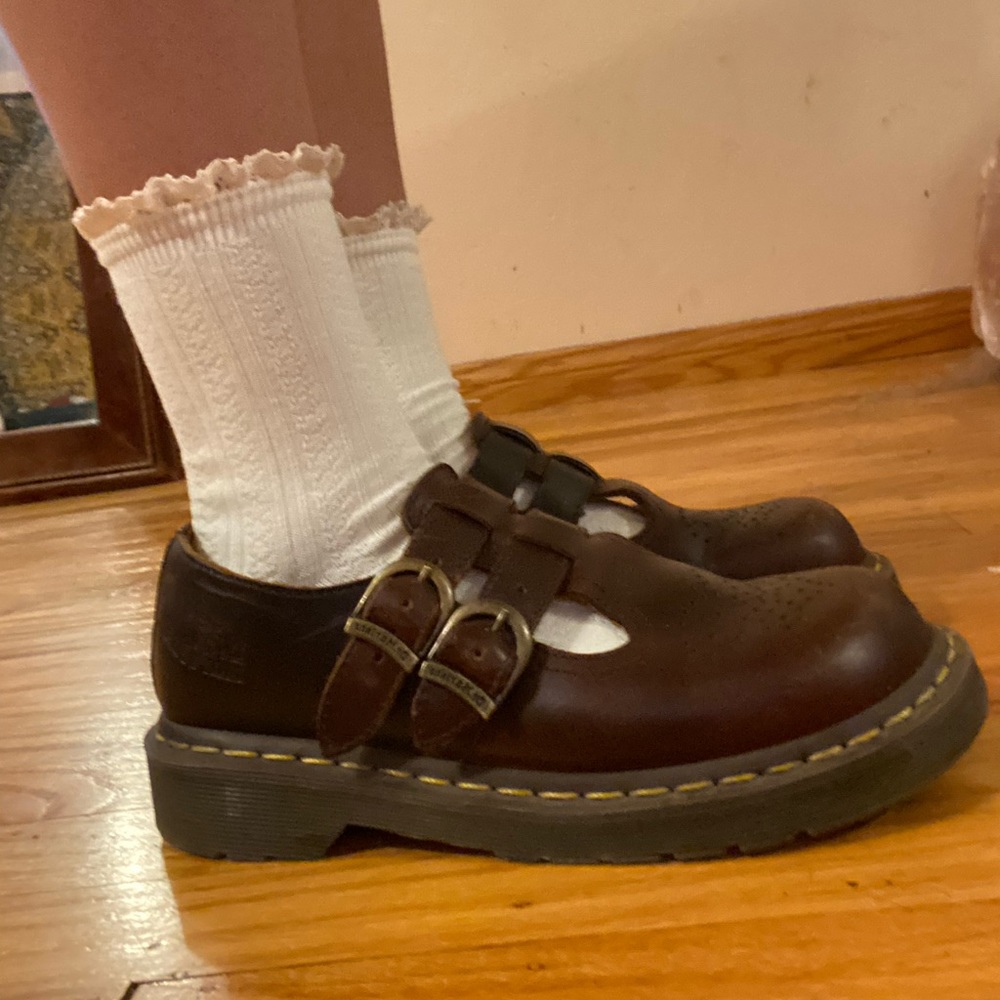 Doc Marten Butterfly Mary Janes in Ox Blood
